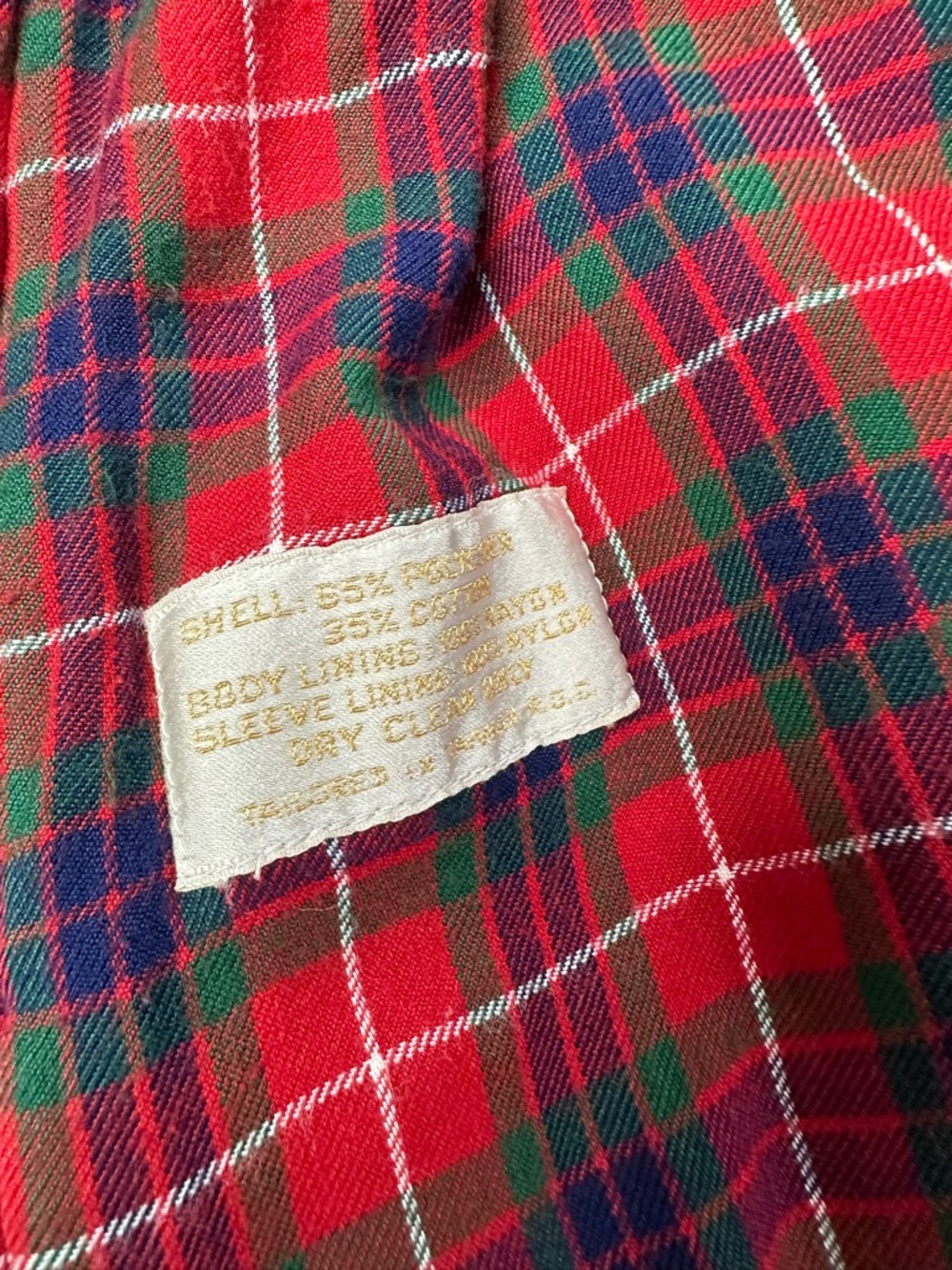 Vintage Baracuta Navy Bomber Jacket with Tartan Lining Button Collar Men’s 40R - Picture 11 of 16